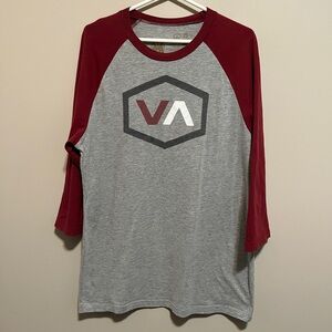 RVCA 3/4-Length Sleeve Tee, size L
